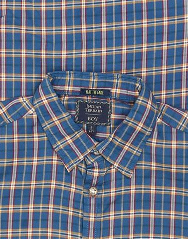 Indian Terrain Kids Boys Casual Wear Blue Shirt